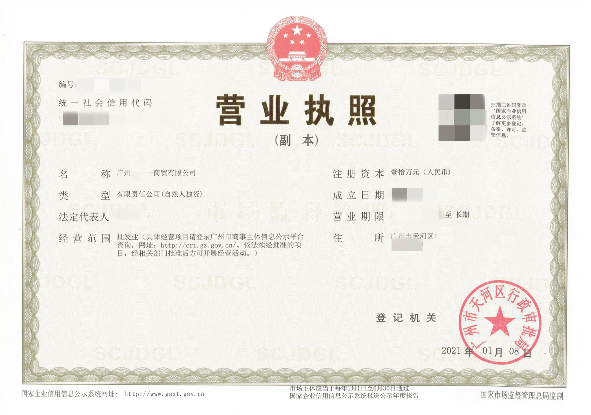 广州电商公司注册